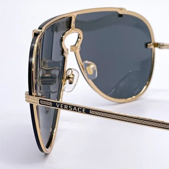 NEW VERSACE SHIELD SUNGLASSES BLACK WOMENS main image 8
